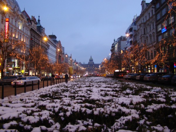 Прага, Вацлавская площадь, Рождество