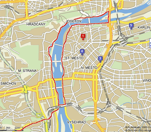 карта Праги